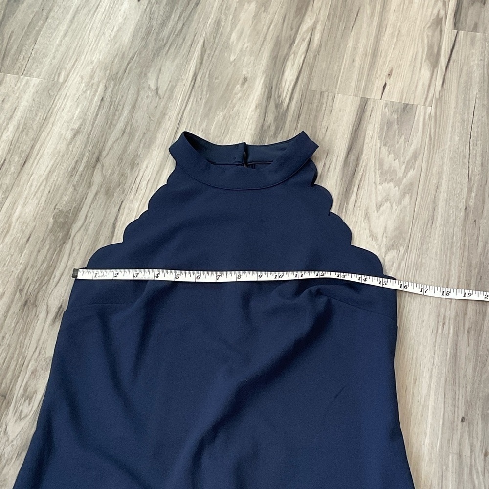 I.N. San Francisco Navy Halter Midi Dress size M - Picture 6 of 12